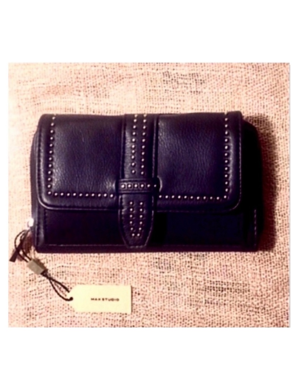NWT Max Studio Little Stud Wallet w/Flap & Zipper